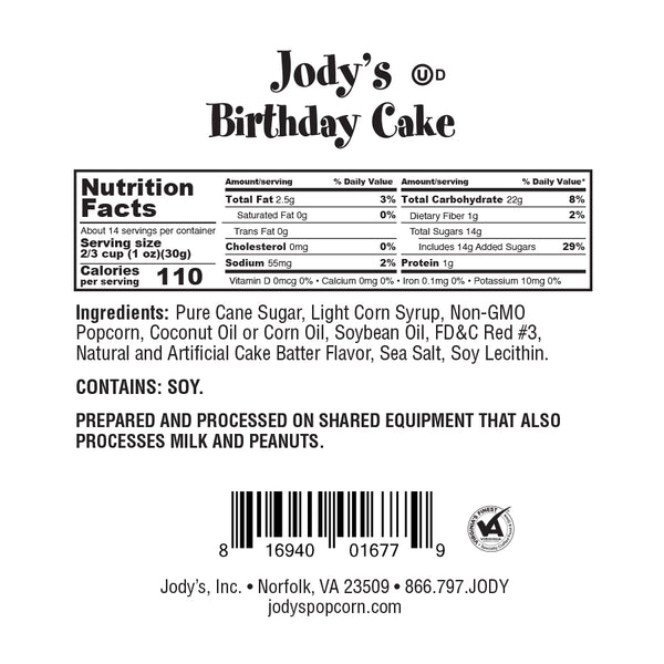 Birthday Cake Round Jar - 12 Count