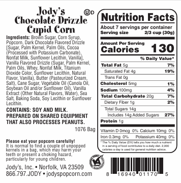 Chocolate Drizzle Cupid Corn Regular Bag - 12 Count