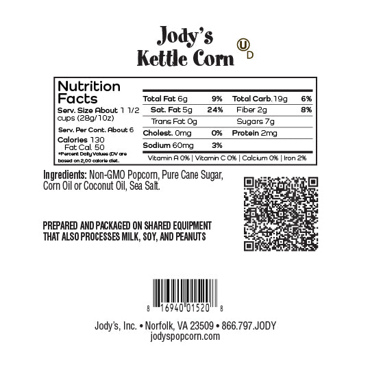 Old-Fashioned Kettle Corn Round Jar - 12 Count