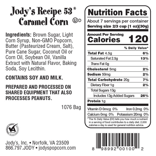 Recipe 53 Caramel Corn Regular Bag - 12 Count