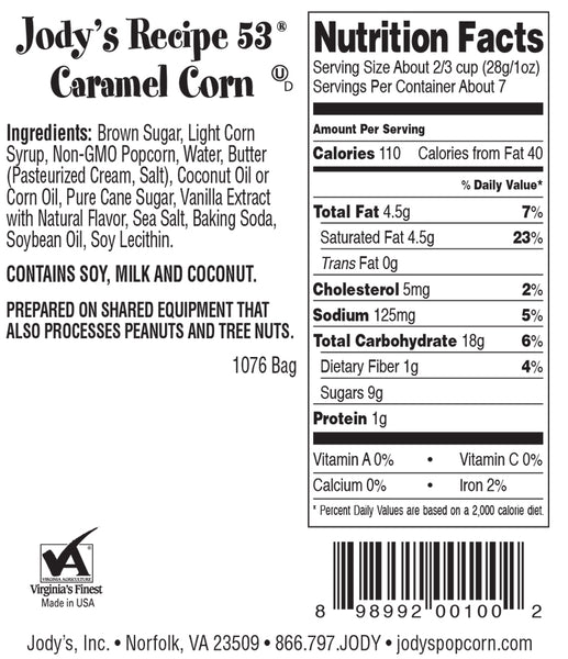 Recipe 53 Caramel Corn Party Tub - 6 Count